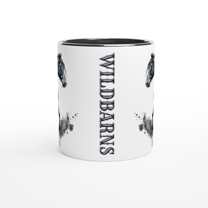 Tasse noire - Cheval