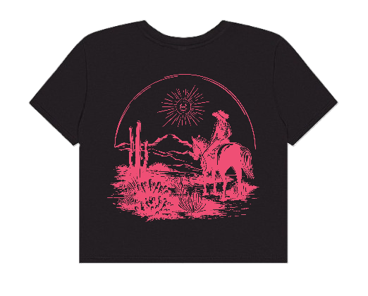 Crop Top - Riding (pink) | Black
