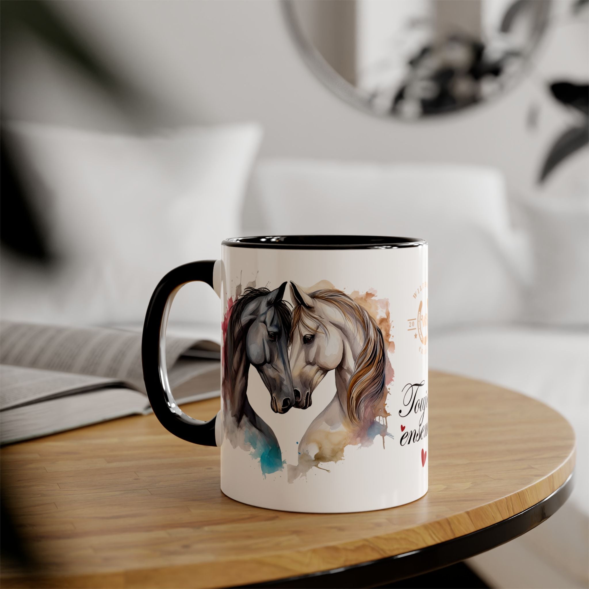 Tasse noire - Horses&Love2