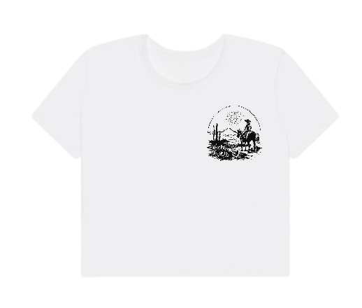 Crop Top Tank - Riding (black) | White