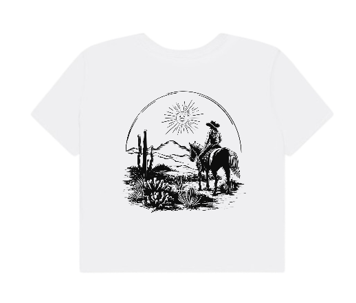 Crop Top Tank - Riding (black) | White