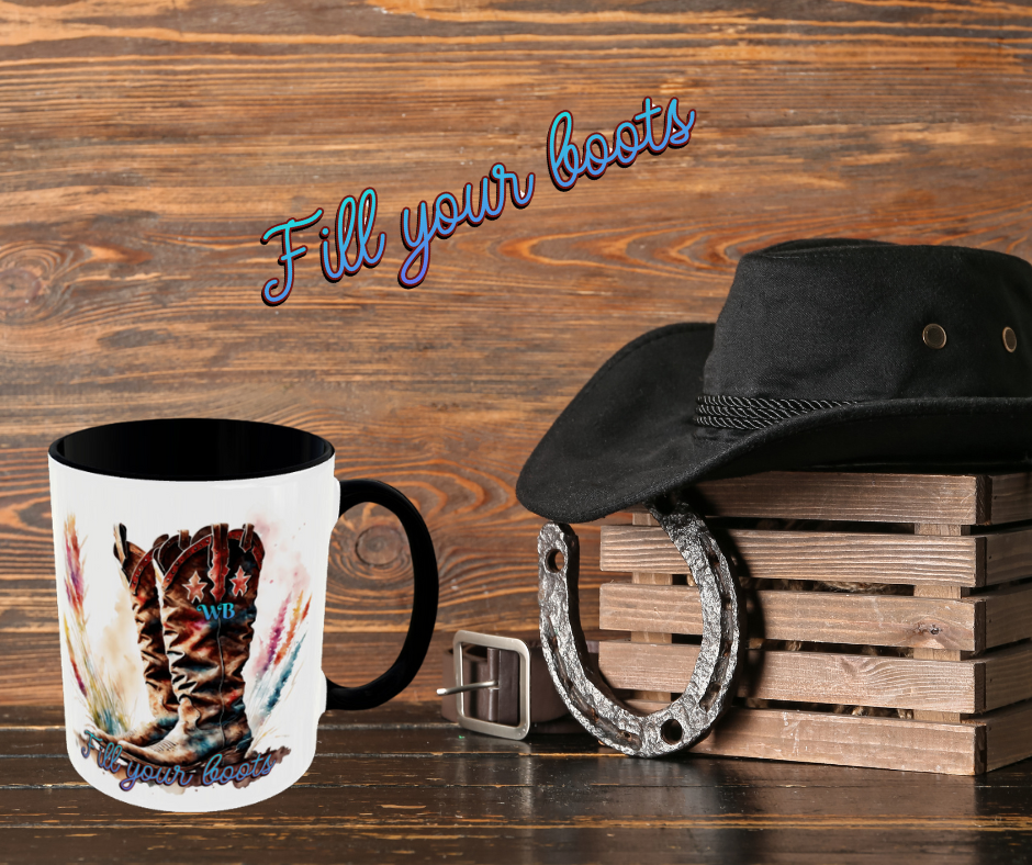 Black mug - Fill your boots