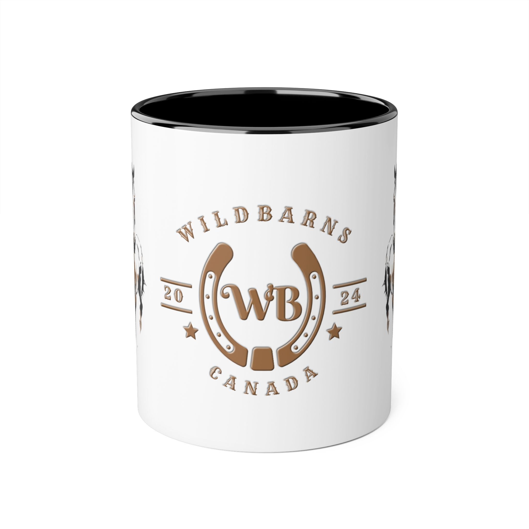 Tasse noire - Chevaux