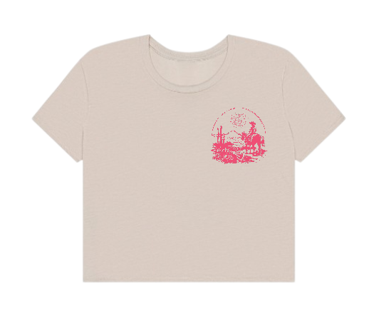 Crop Top - Riding (pink) | White
