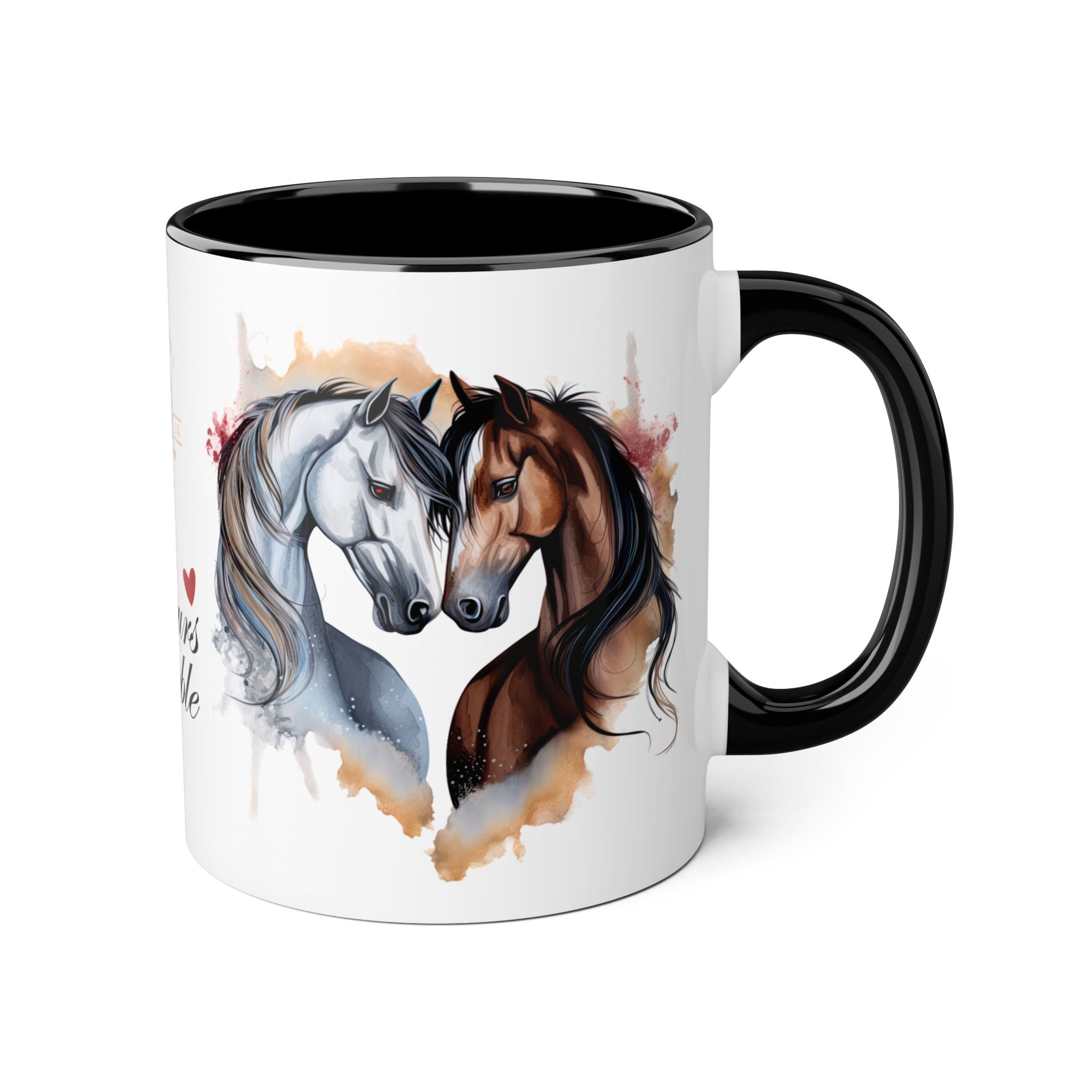 Tasse noire - Horses&Love