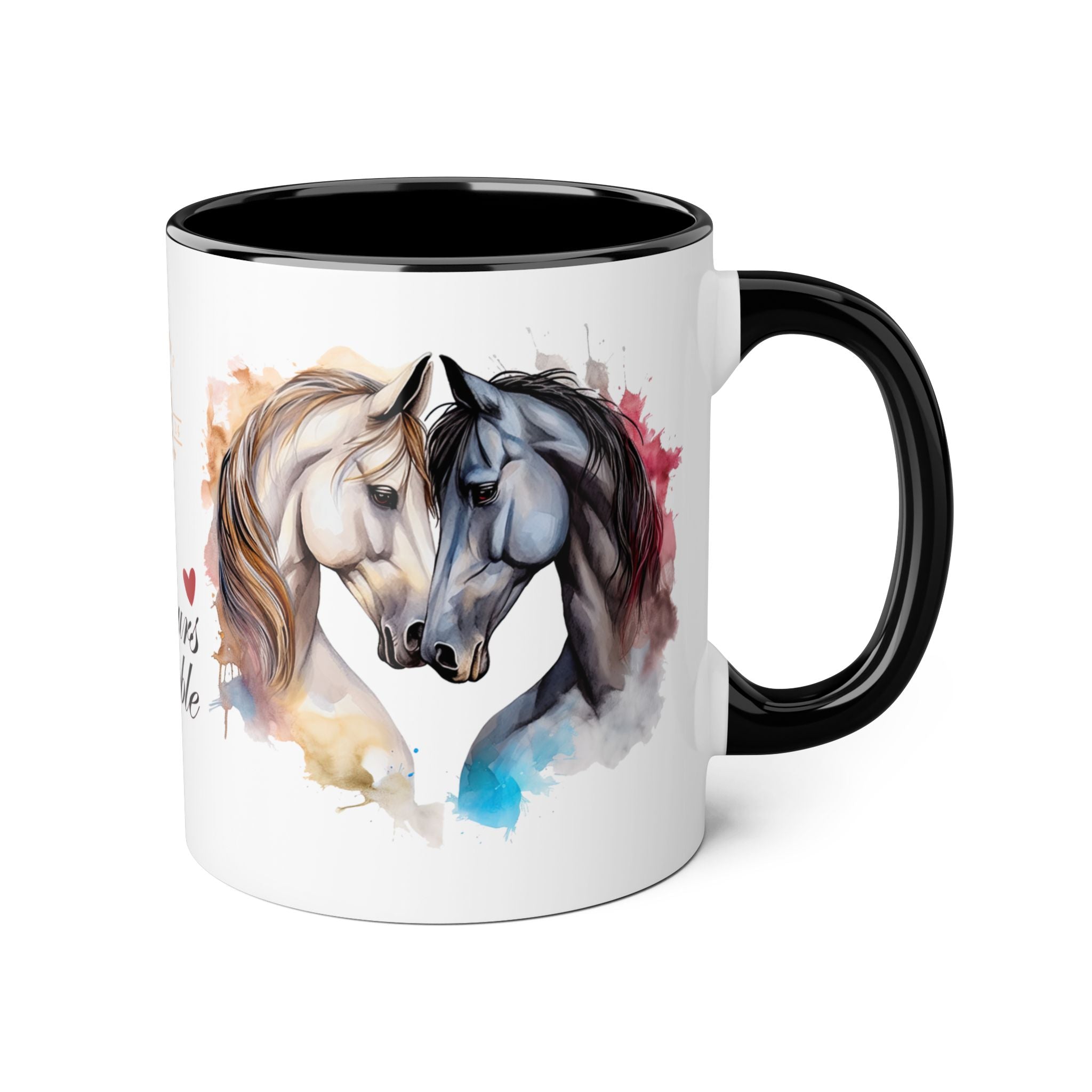Tasse noire - Horses&Love2