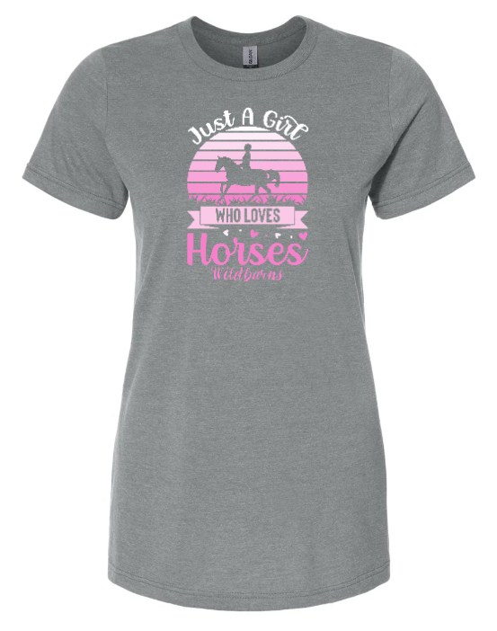 T-Shirt Femmes - Love Horses | Métallique