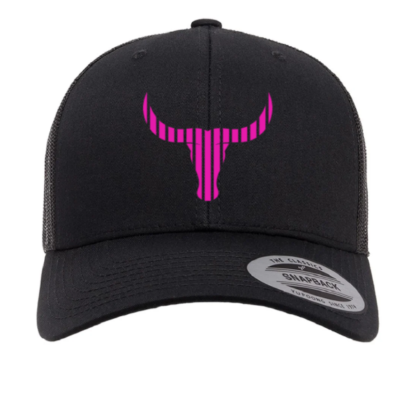 Casquette - Longhorn rose | Noir