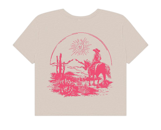 Crop Top - Riding (pink) | White
