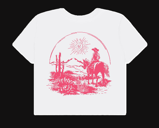Crop Top - Riding (pink) | White