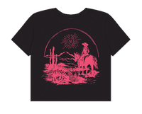 Crop Top - Riding (pink) | Black