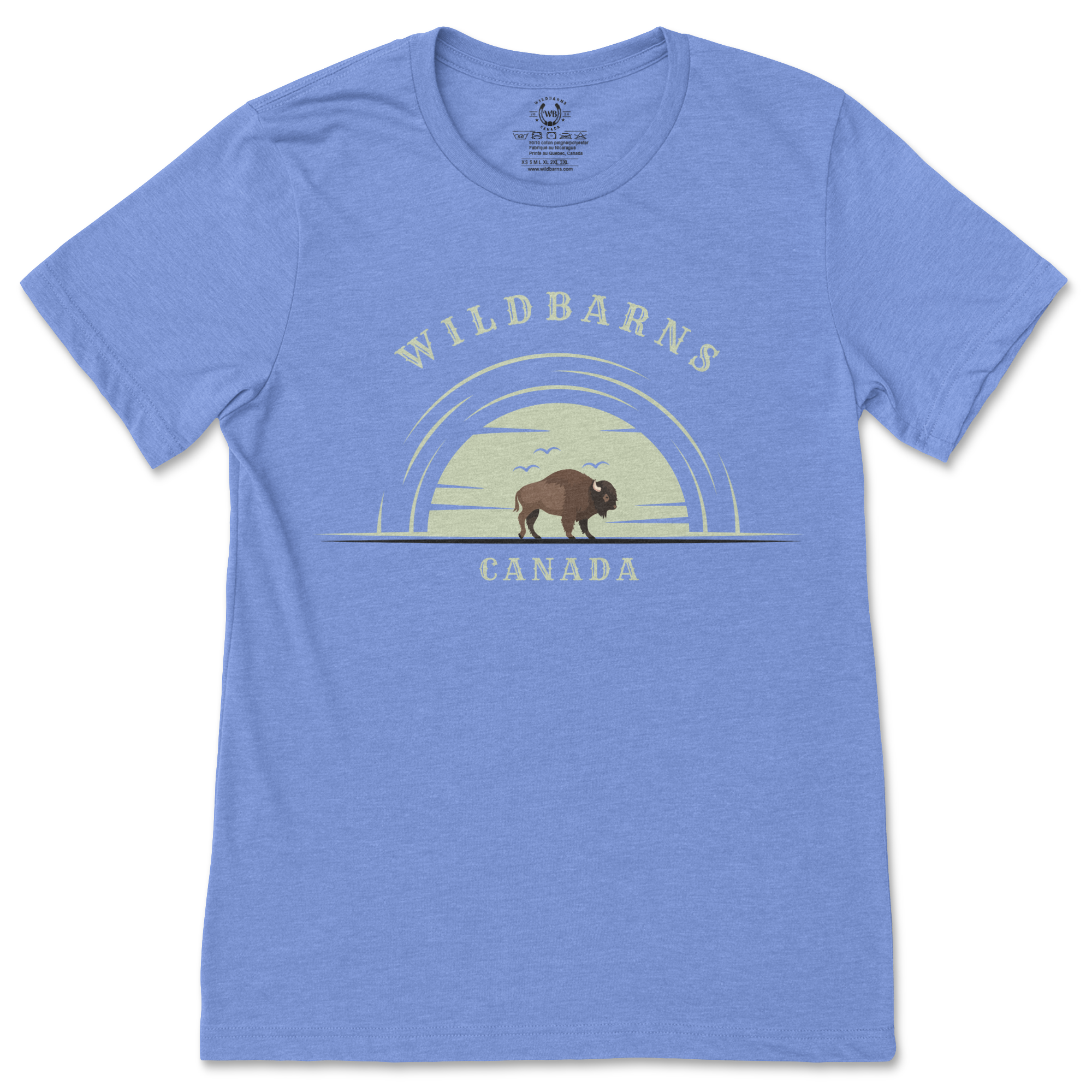 T-Shirt Adultes - Bison | Bleu chiné