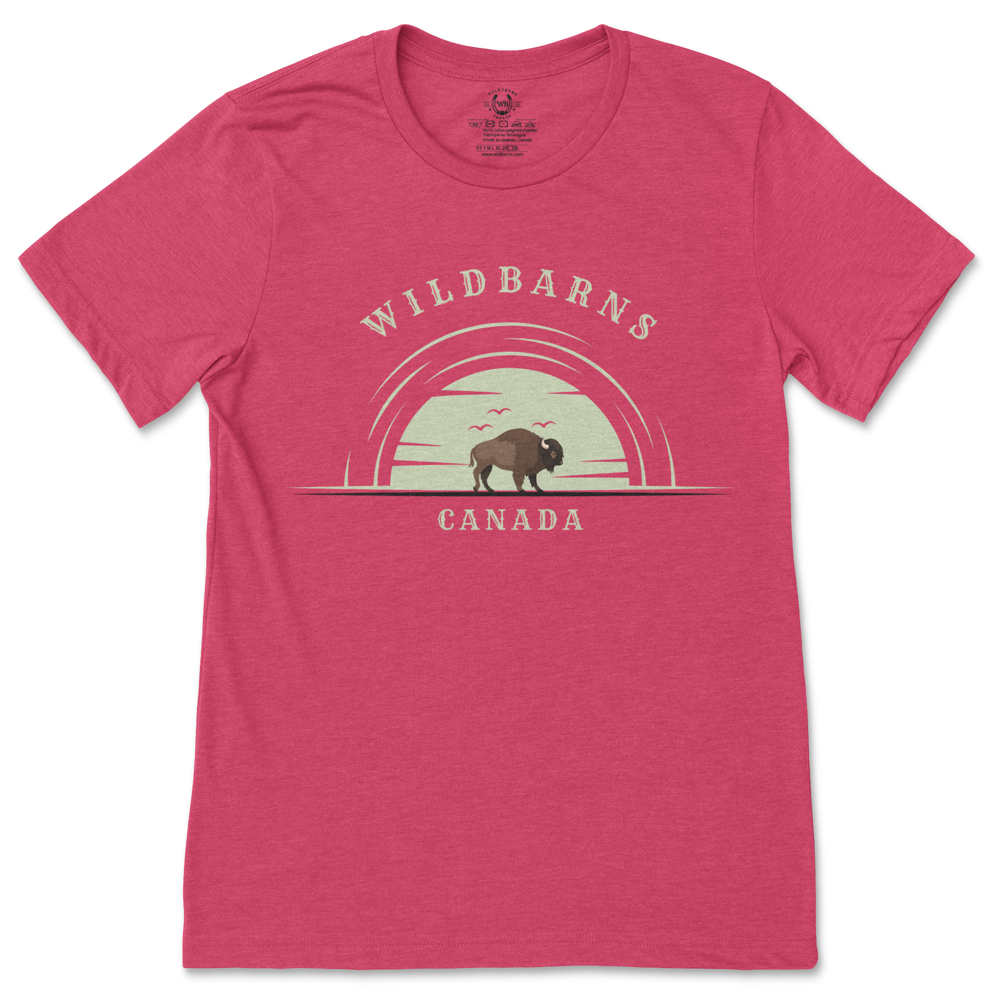 T-Shirt Adultes - Bison | Framboise