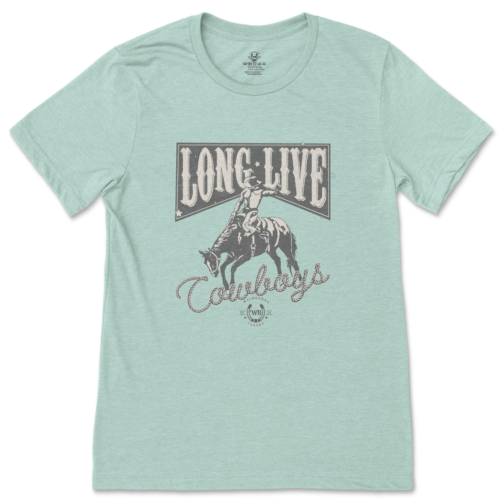 T-Shirt Adultes - Long live Cowboy | Menthe