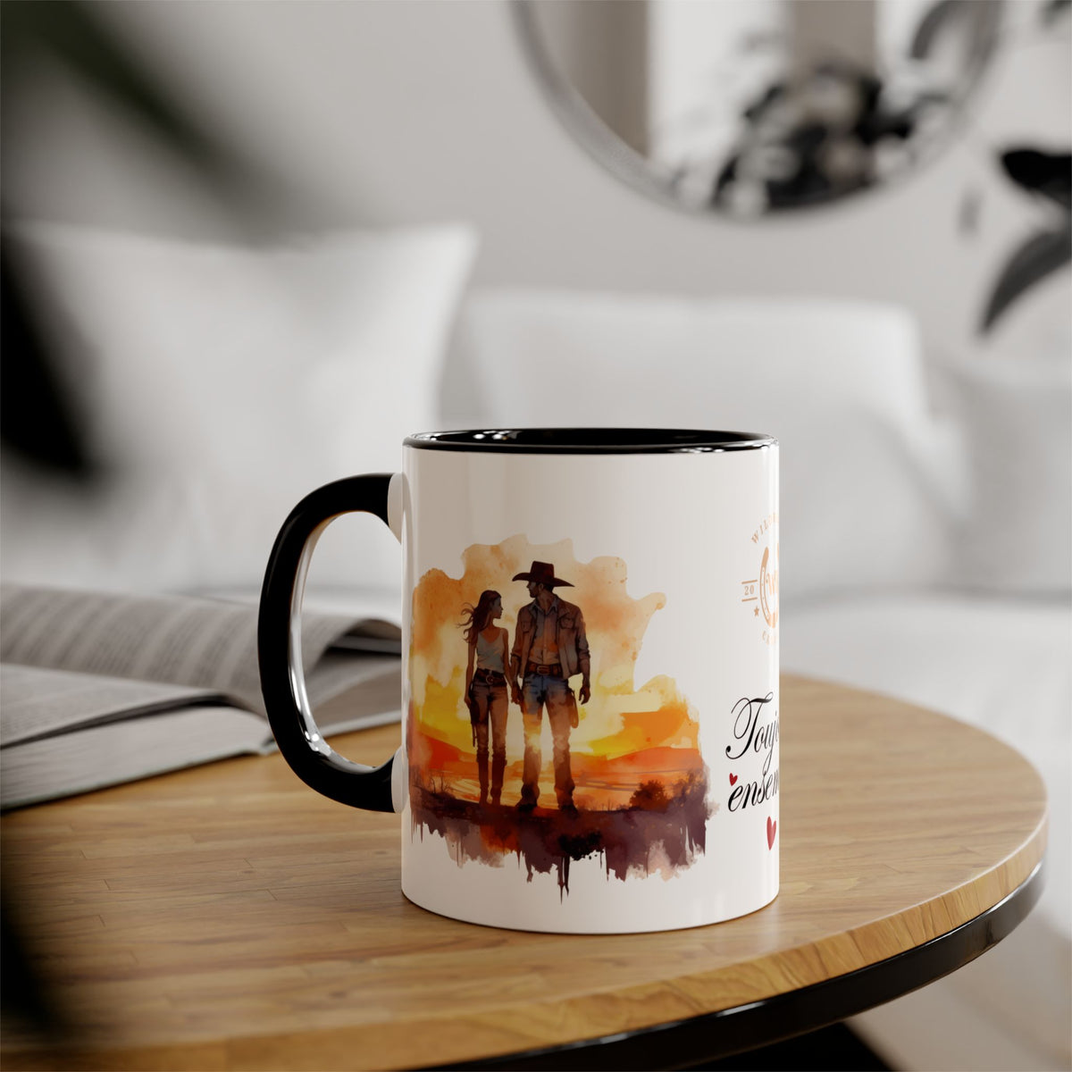 Black mug - Western lovers