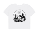 Crop Top Tank  - Riding (black) | White