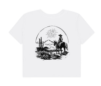 Crop Top Tank  - Riding (black) | White