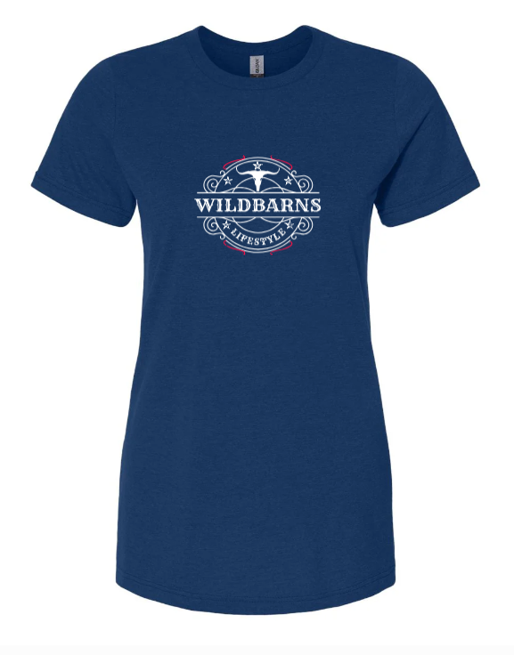 T-Shirt Femmes - Longhorn blanc | Bleu marine