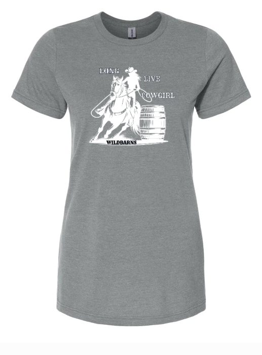 T-Shirt Femmes Long live Cowgirl blanc