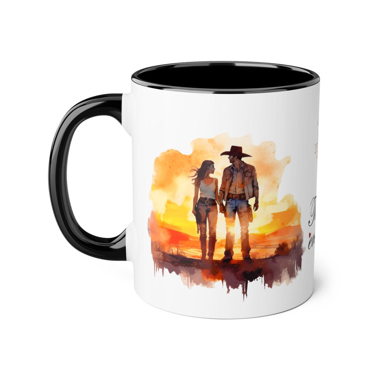 Black mug - Western lovers
