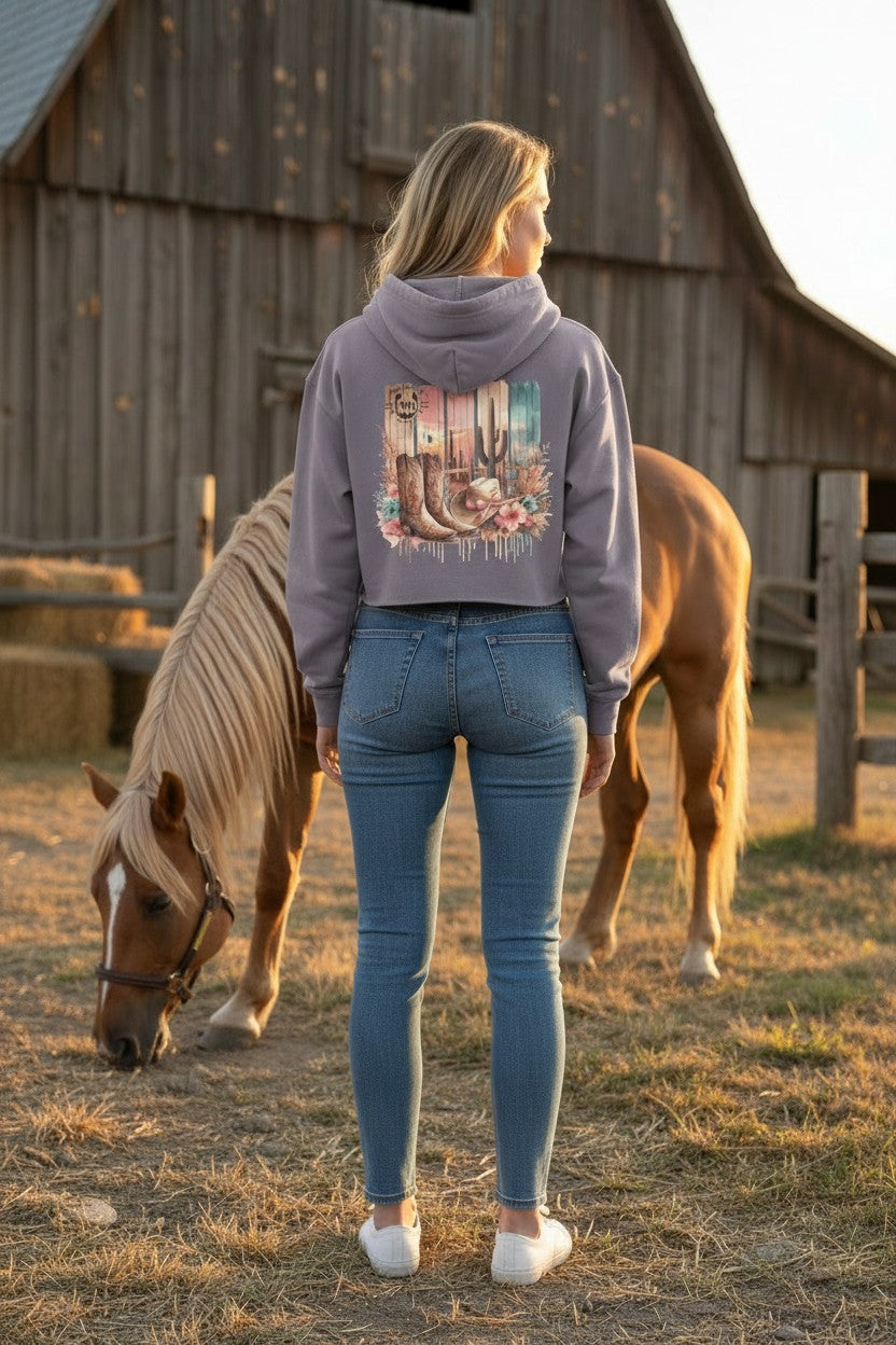 Adult Hoodie (cropped) | Desert Cowgirl