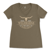 T-Shirt Col V - Longhorn 3 | Vert militaire