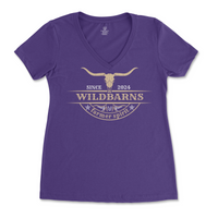 T-Shirt Col V - Longhorn 3 | Violet