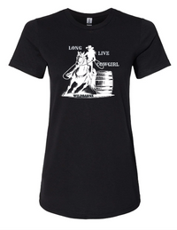 T-Shirt Femmes - Long live Cowgirl | Noir