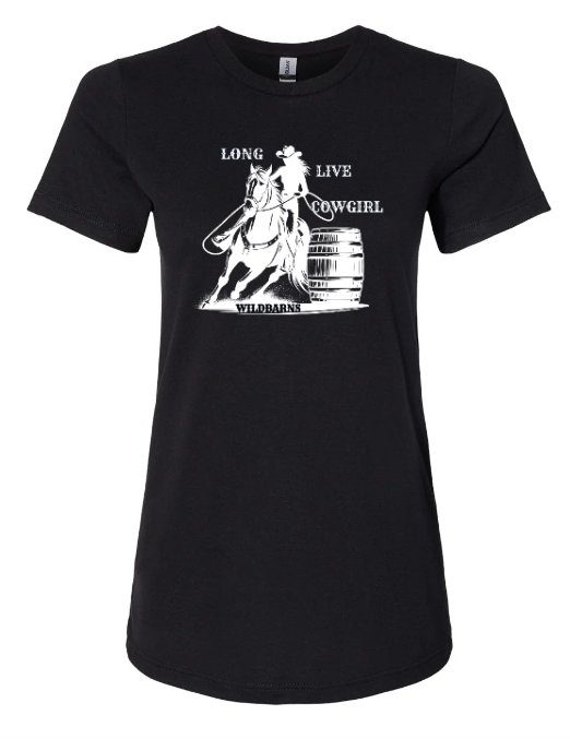 T-Shirt Femmes Long live Cowgirl blanc