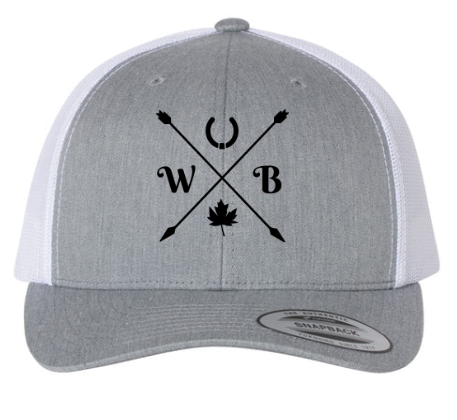 Casquette Croix noire | Gris-blanc