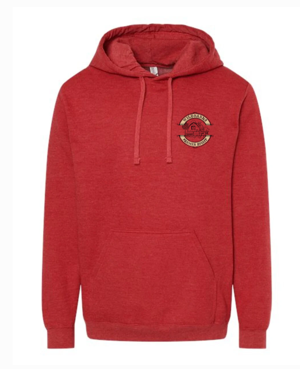 Hoodie Adultes Fermette | Rouge chiné