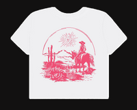 Crop Top - Riding (pink) | White